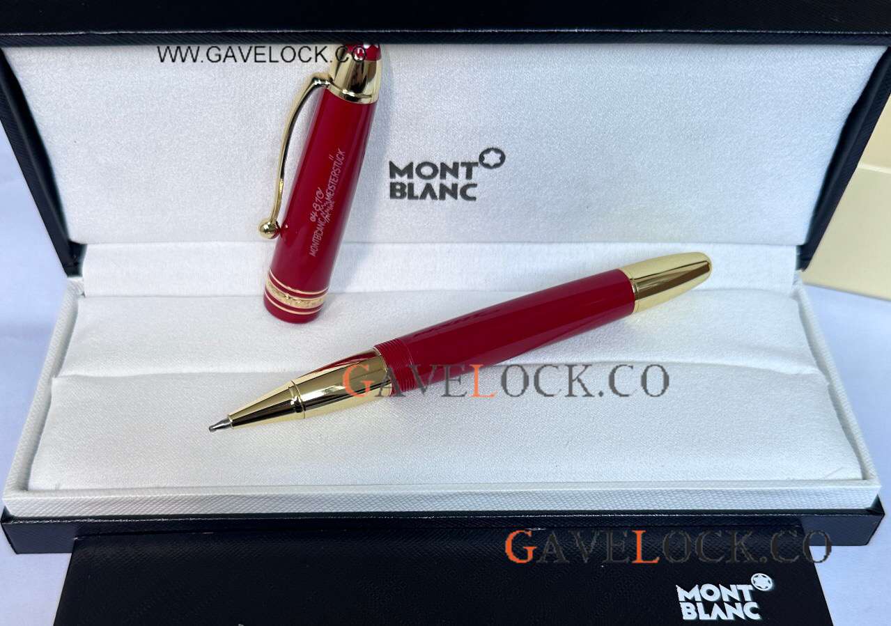 2024! Copy Mont Blanc 100 Anniversary Edition Rollerball Red-Gold